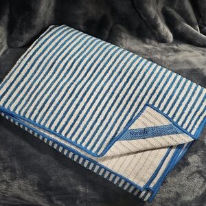 NORWEX - Bath Towel ~ teal vanilla stripes